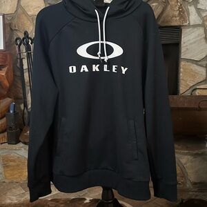 Oakley Black Hoodie with White Logo
